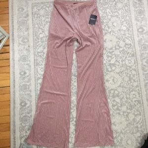 pink velvet disco pants